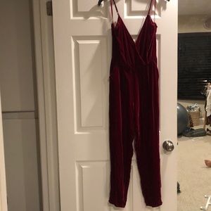 Free People Velvet jumpsuit